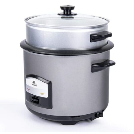 Evvoli 2 In 1 Rice Cooker with Steamer 6.5L Up To 12 Cup Of Rice non-stick 750W - EVKA-RC6501S