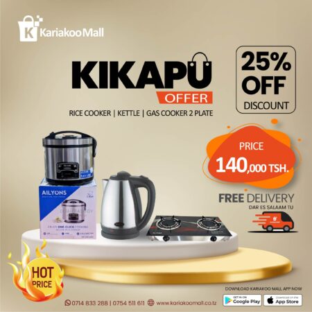 KIKAPU OFFER JIPATIE (Rice Cooker, Kettle, Gas Cooker 2 Plate)