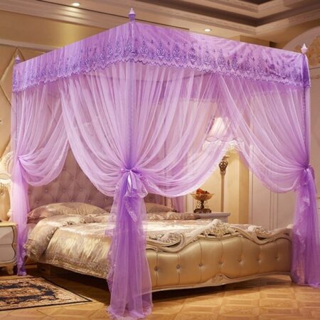 4 Corners Post Luxury Princess Bed Canopy mosquito Net Bedroom Mosquito Netting Bed Curtain Canopy Netting Mosquito