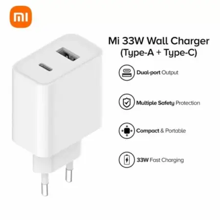 Mi 33W Wall Charger (Type-A + Type-C)