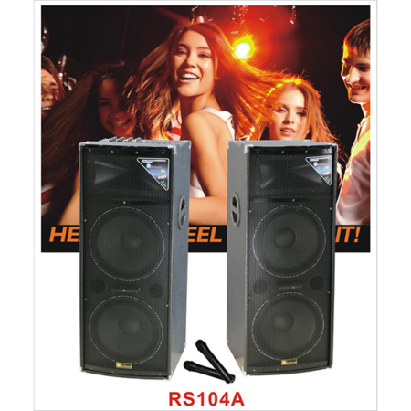 Proffesional Speaker With Two Wireless Microphone RS-104A