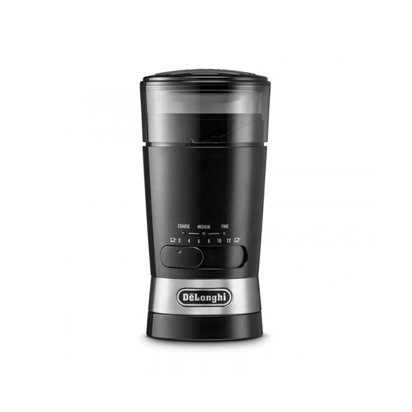 Delonghi Coffee Grinder 170w Electric Coffee Grinder, Stainless Steel, Black - KG210