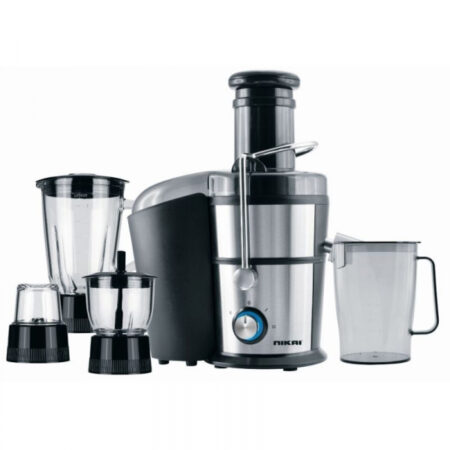 Nikai Food Processor 4in1 800W 1.1L Glass Jar Juicer, Blender, Mixer, Mincer 2 Speeds + Pulse NFP881G