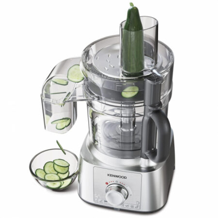 Kenwood Food Processor 1000W Multi-Functional With 3 Stainless Steel Disks, Blender, Grinder Mill, Juicer Extractror, Whisk, Dough Maker, Citrus Juicer, Express Serve/Salad Maker Fdp65.880Si Silver