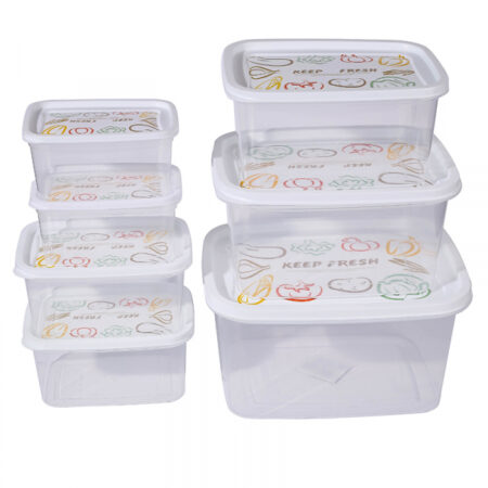 Nadstar1 Plastic Food Storage 7pcs Set 400ml x2 , 700ml x 2 , 1200ml 1800ml & 2900ml Fresh Box Food Storage 2846Color: Transparent  - Material: Plastic BPA Free  - Capacity: 7pcs Set 400ml x2 , 700ml x 2 , 1200ml 1800ml & 2900ml  - Made of food grade safe material, safe and healthy, you can reassure to use. - Large capacity design, good practicability, a good choice for daily meals. - With practical design, convenient for storage food and fruit. - The storage box is designed for home and outdoor, convenient and practical. - With premium sealing cover, the lid of the box is not easy to fall off.