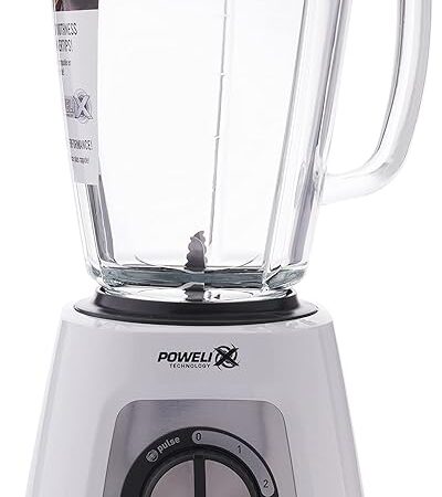 Moulinex Blendforce glass Blenders, White, 700 Watts - LM438127