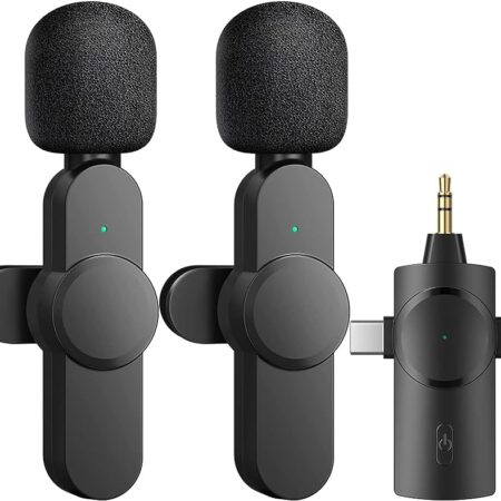 double mic wireless lavalier V6 microphone