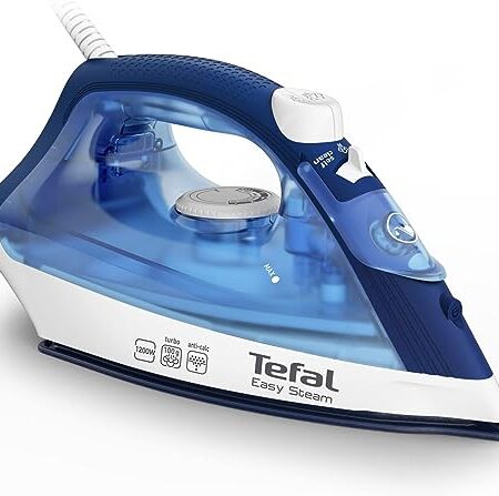 Tefal Easy Steam, Steam Iron, Non-stick, Anti-scale, 220 ml, 1200 Watts, Blue, FV1941M0