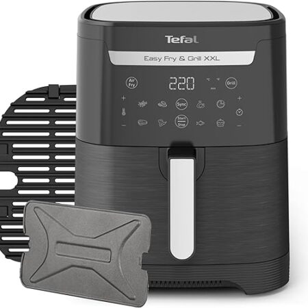 TEFAL. – Airfryer 6.5 Ltrs. Capacity with Grill Plate Digital Display and Timer.- EY801D27