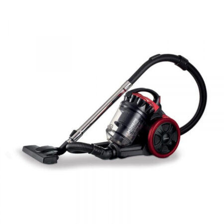 KENWOOD Vacuum Cleaner 2200W Multi Cyclonic Bagless Canister Vacuum Cleaner 3.5L with 5m Cable, Multi-Surface, Cleanable Hepa Filter, Anti Bacteria, Pet Care for Home & Office VBP80.000RG Grey/Red