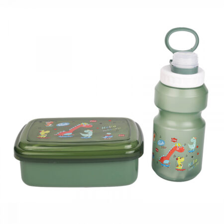 Nadstar1 Kids Lunch Box w/ Water Bottle 300ML Compartments w/ Spoon Tiffin Box 8031K