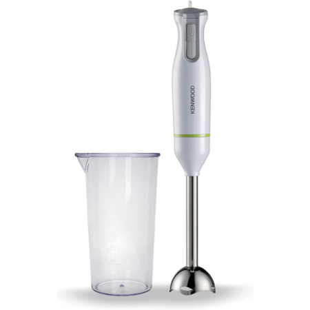 Kenwood Hand Blender Metal Wand 600W Stick with Graduated Beaker, Turbo Function, Removable for Easy Cleaning HBM02.001WH