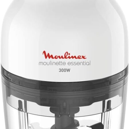 Moulinex moulinette essential chopper, 300 watts, white /black, plastic, dj520127, min 2 yrs warranty