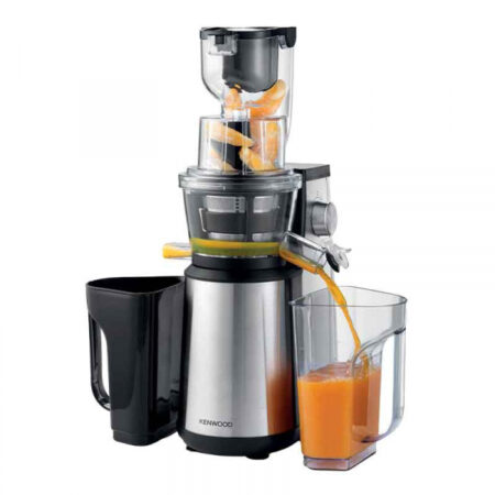 Kenwood Slow Masticating Juicer Extractor Easy To Clean, Cold Press Machines With Stainless Steel Body, Quiet Motor & Reverse Function, 400Watts Powerfull JMM71.000BK