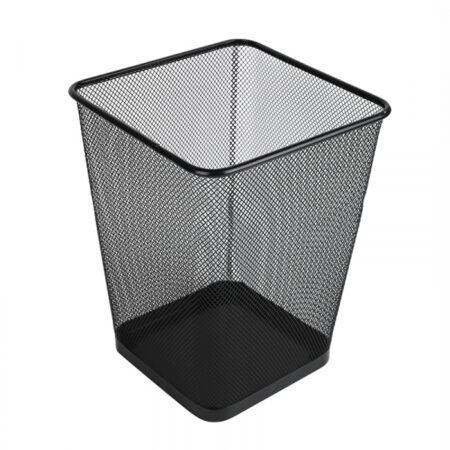 Nadstar1 Dustbin 28CM Square Office Trash Bin Metal Rubbish Paper Trash Can Garbage Bucket 8255 MODEL: 8255