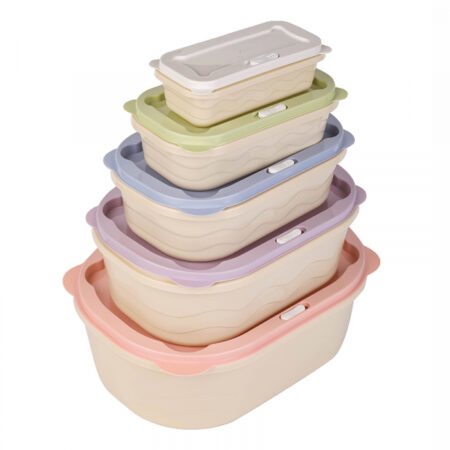 Nadstar1 Rectangular Food Container 230ML, 620ML, 1250ML, 2.1L & 3.5L Rainbow Color Multipurpose Storage Box BPA-Free Plastic JC2178-5