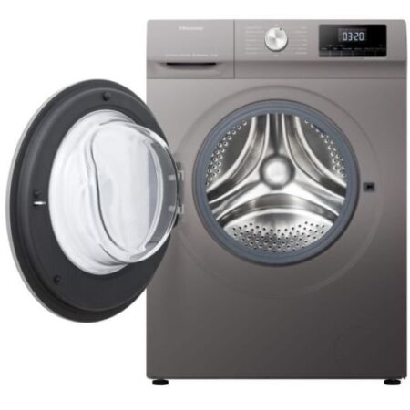 Hisense Washing Machine 10kg Steam Care, Jet Wash Inverter, LED Display, Energy Saving, Pause & Add, Titanium WFQY1014EVJMT