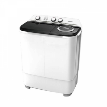 Hisense Washing Machine 8kg Manual, Twin Tub, Rust Proof, Plastic Body, Low Noise, White WSBE801