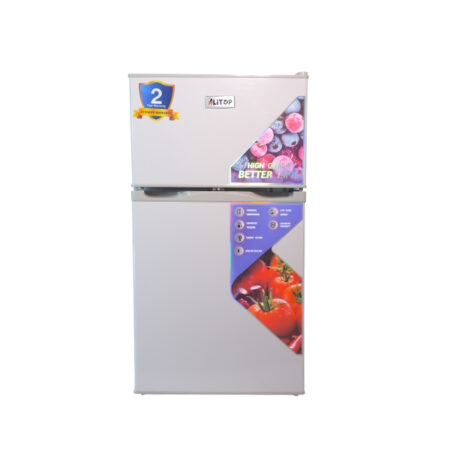 Alitop Refrigerator Double Doors 95 Liters, Grey - BCD 101