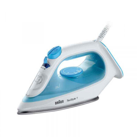 Braun Steam Iron 2000W Texstyle 1 Non-Stick Soleplate 220ML Light Qucik Self-Clean Rapid Heat 12710000-SL1050BL