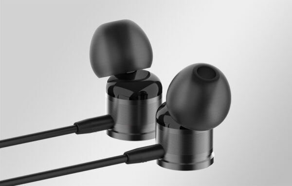 LDNIO HP04 wired earbuds, 3.5mm jack (black)