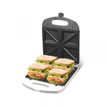 Decakila Sandwhich Maker 1200W Non Stick 4 Slice White KEEC071W