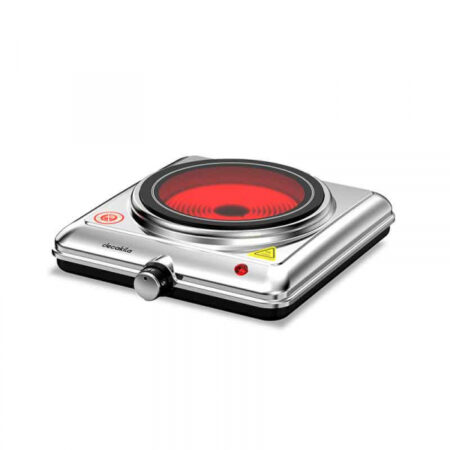 Decakila Hot Plate Ceramic Single 1200W Stainless Steel Burner KECC012M