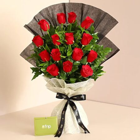 Touch Of Luxury Red Roses Bouquet