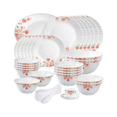 La Opala Dinner Set Aster Pink Classique 44 Pieces LP044