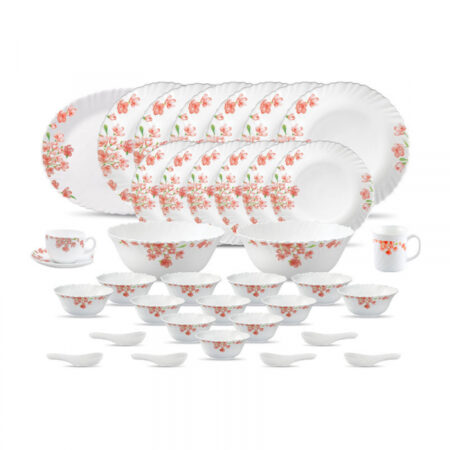 La Opala Dinner Set Aster Pink Classique 50 Pieces LP050