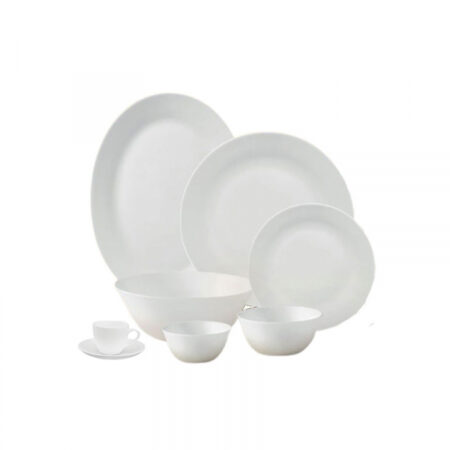 La Opala Dinner Set Ivory White 20 Pieces L1020