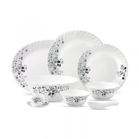 La Opala Dinner Set Mystrio Black Classique 38 Pieces LM038