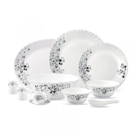 La Opala Dinner Set Mystrio Black Classique 44 Pieces LM044