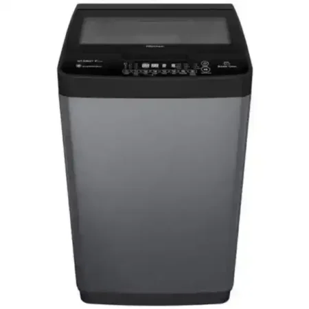 Hisense Washing Machine 8kg Fully Automatic, Top Load, Bubble Clean, Smart Fuzzy, Time Delay, Titanium Silver WTJA802T