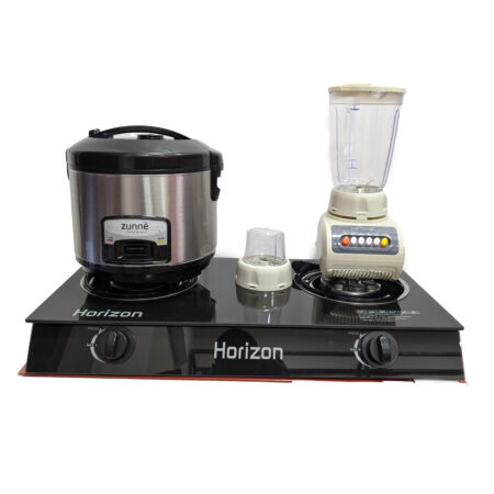 Horizon Gas Stove 2plate OSH-30,Zunnë Rice Cooker 1.8L  ZRC02 and Aborder blender 2 in 1 8L BL-1302