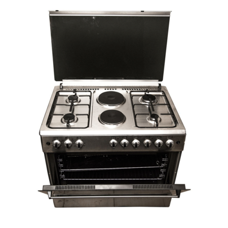 Westpoint 60x60cm 4- 2 Gas Burners + 2 Electric Plates + Electric Oven & Grill Cooker – WCER9642E8X