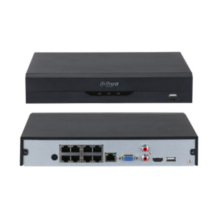 Dahua NVR2108HS-8P-I2 8 Channel Compact 1U 8PoE  1HDD WizSense Network Video Recorder