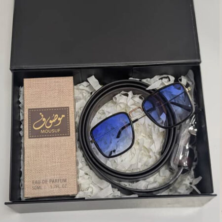 Mousuf perfume, Glasses and Belt set for men