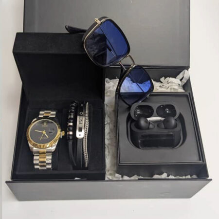 Rolex watch, ANC/ENC Airpods and Glasses set