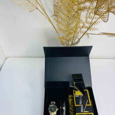 Rolex watch ,Min Brand Black perfume set for men