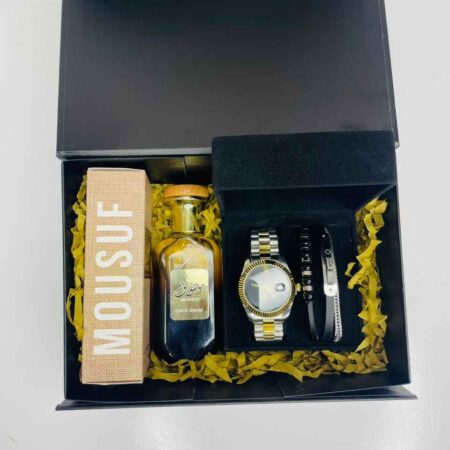 Rolex watch ,Mousuf perfume set for men