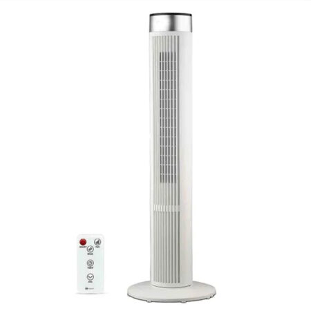 Home Base Quiet Tower Fan, Standing Fan With Remote Control HB-1001B. _39inches