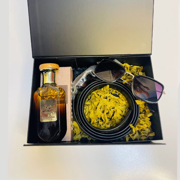 Mousuf perfume, Glass and Belt set for men